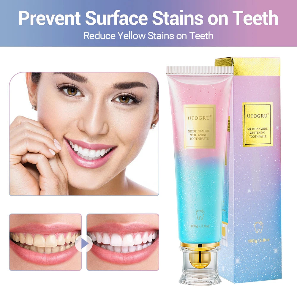 Niacinamide Whitening Toothpaste Refreshing Clean Teeth For Men And Women Fresh Breath Toothpaste To Remove Surface Stains mbzr