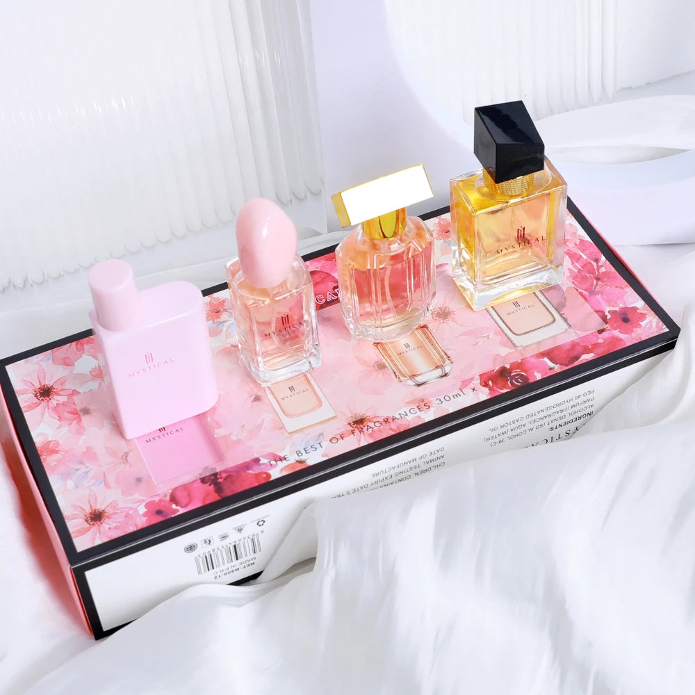 Luxury Brand Perfume Women духи Eau De Parfum Femme Gift Box 4Pcs Set 100ml Perfumes De Mujer Natural Floral Fragrance Spray