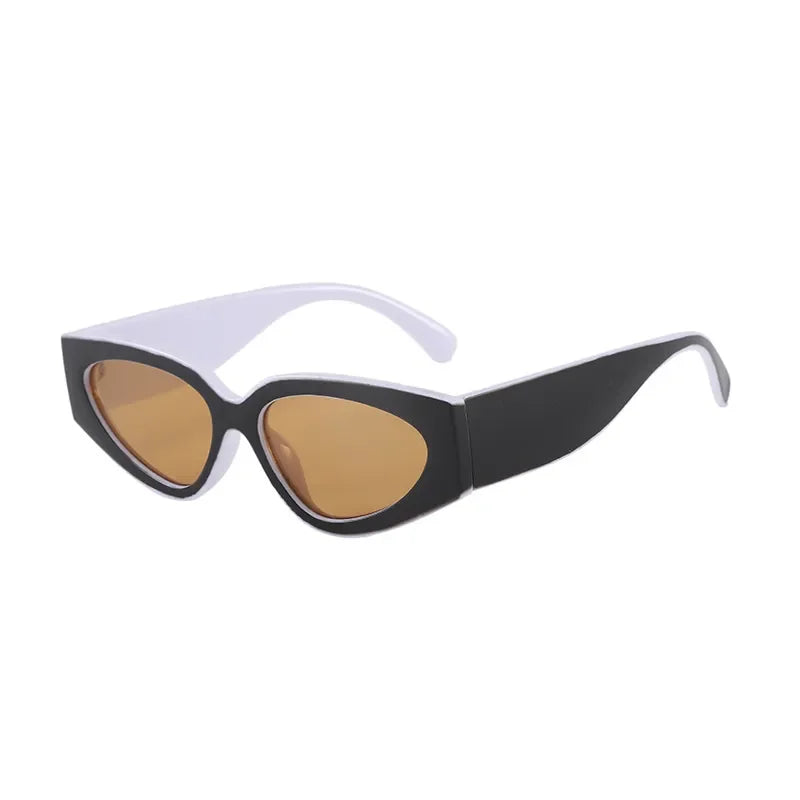 Cat Eye Sunglasses for Women and Men with Contrasting Color Accents Advanced Styling UV Protection Lightweight Frame Trendy
