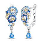 MULA 925 Sterling Silver Sun Moon Stars Hoop Earring For Women Classic Simple Fashion Sparkling Earring Anniversary Jewelry Gift
