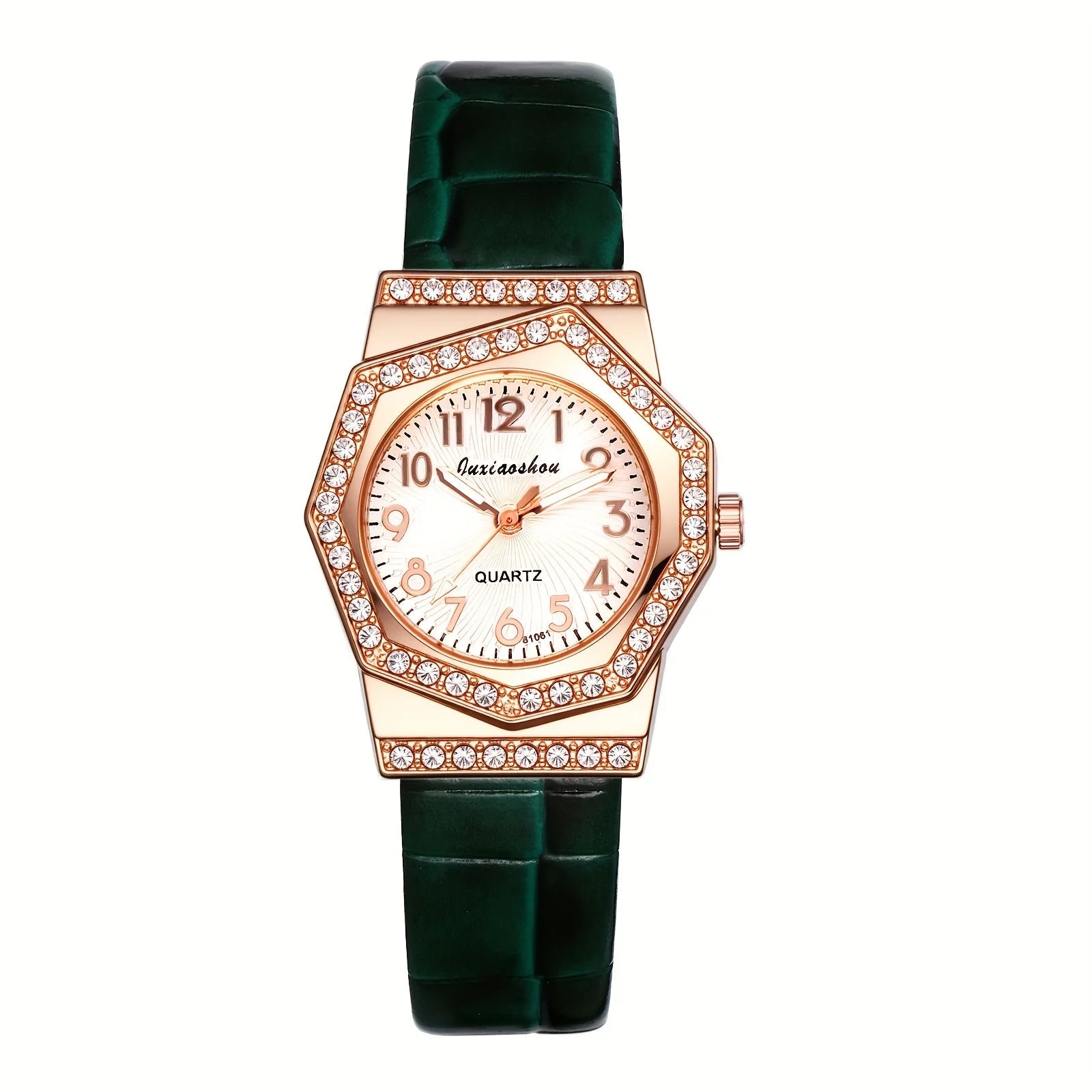 Women Watch Diamond Octagon Rose Golden Quartz Watches for Ladies Fashion Elegant PU Leather Strap Female Wristwatch Gift 2026 mbzr