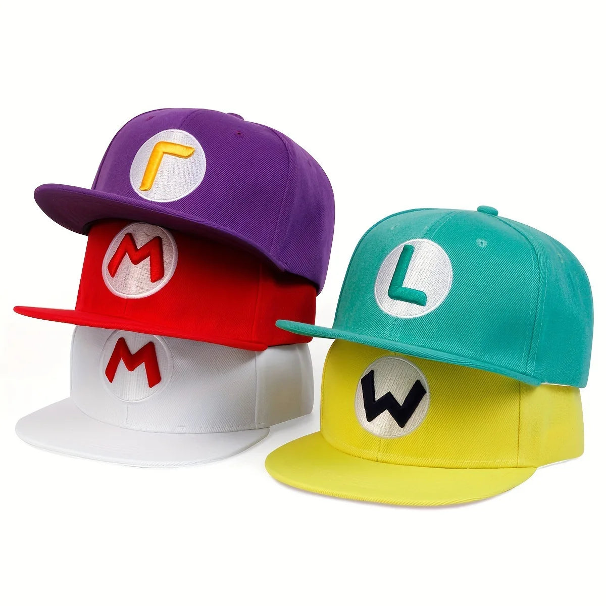 Super Mario Bros Luigi Cap Hat Adjustable  Cosplay Embroidery Accessories Baseball Cap