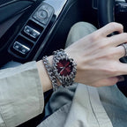 Fashion Heterosexual Men's Watch Claw Shape Table Alabaster Round Dial Retro Watches Y2K Unique Shaped Senior Ins Niche Men's Quartz Watch