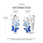 MULA 925 Sterling Silver Earring Stud For Women Fine Jewelry Gift Butterfly Four-leaf Clover Flowers Firefly Zircon Hoop Earring