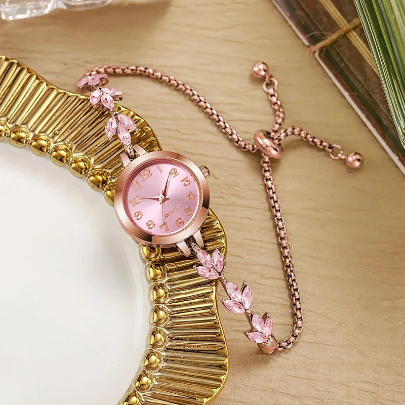 Elegant Women Watches Luxury Rhinestone Bracelet Bracelet Quartz Watch Reloj Mujer Girls Clock Gift（Without Box） mbzr