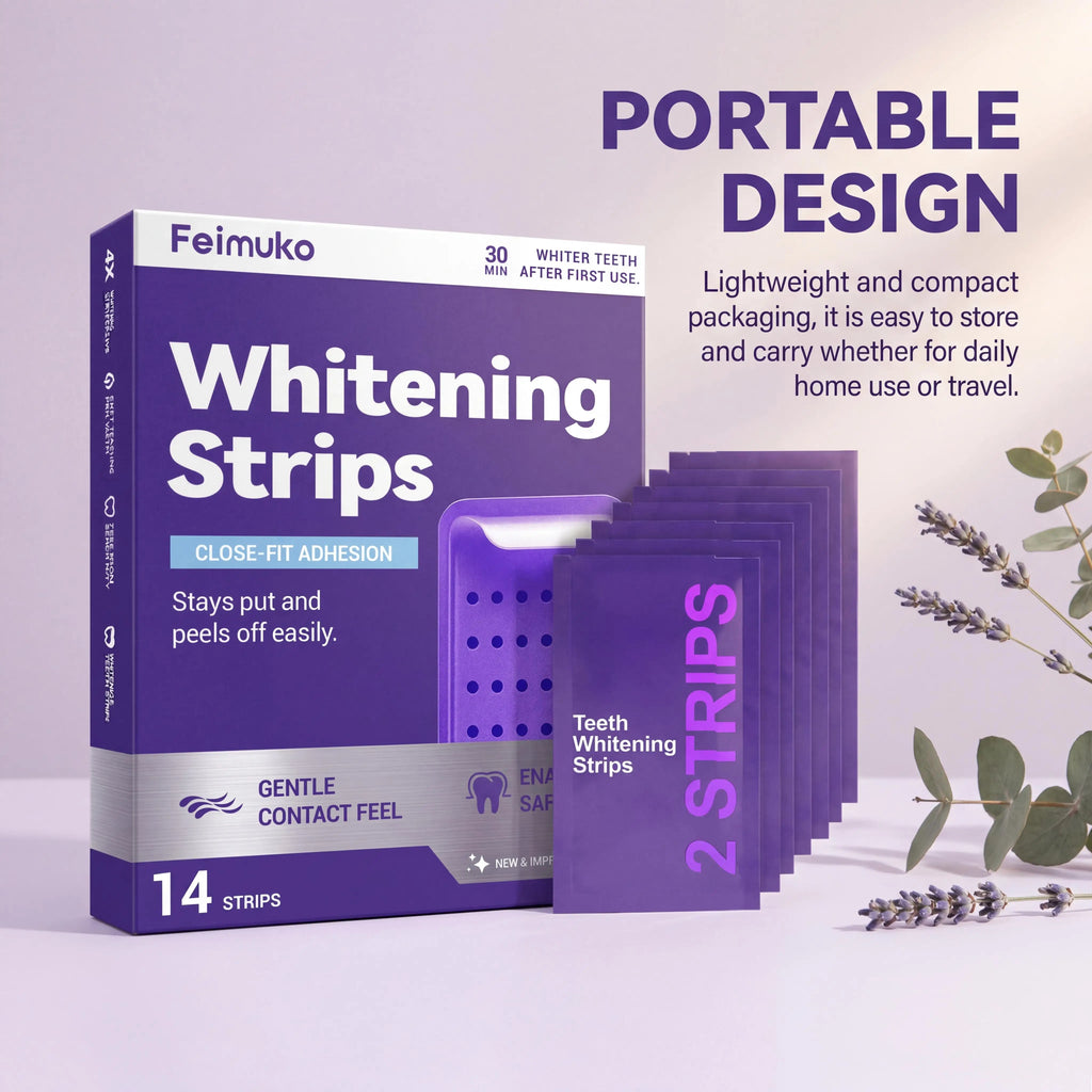 Purple Teeth Whitening Strips for Sensitive Teeth Remove Coffee Wine Smoking Stains Non Slip Improve Dental Yellowing Bright Smile Teeth Bleaching Strip mbzr