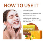 Lemon Turmeric Acid Soap, Deep Cleanses Skin Brightening Whitening Exfoliating Moisturizing Bath And Face Soap mbzr