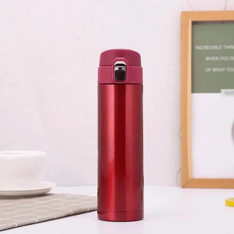 Students Go To School Thermos Cup Creative Bullet Cover Direct Drinking Water Cup Simple Solid Color Durable and Practical mbzr