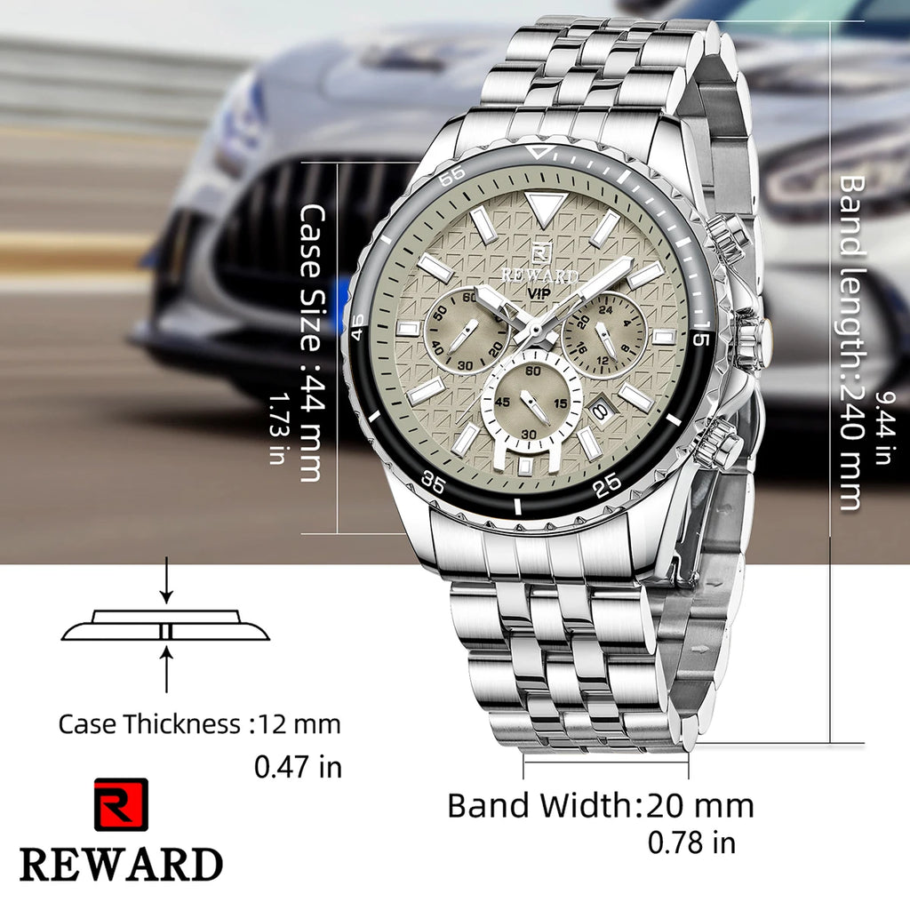 REWARD Watch For Men Fashion Military Sport Chronograph Clock Male Top Brand Luxury Waterproof Watches Montre Homme