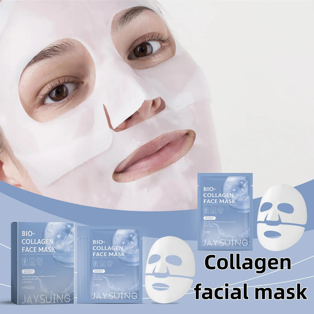 Jaysuing Collagen hydrating facial mask brightens skin tone and tightens skin with hyaluronic acid moisturizing facial mask mbzr