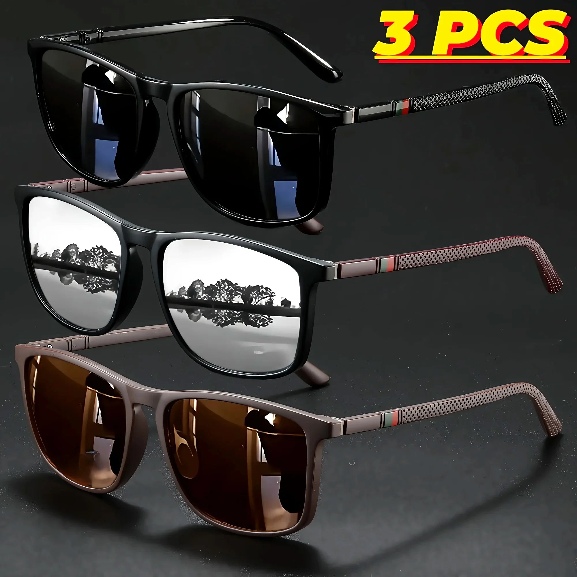 2025 Square Polarized Protective Sunglasses Anti Glare Sun Shades For Summer Party Vacation Travel Driving Fishing UV400