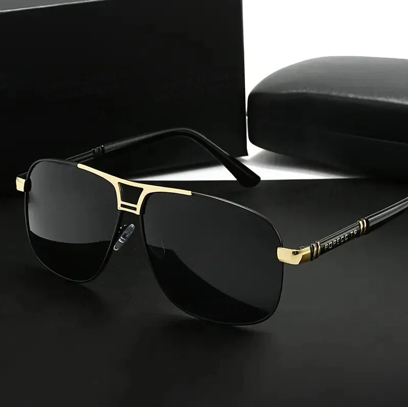 Premium cross-border fashion dual-purpose day and night UV protection glasses trendy new sunglasses 2025 sense men's sunglasses