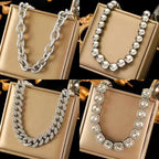 316L Stainless Steel Silver Color Heavy Cuban Chain Necklace For Women Men New Fashion Neck Chain Waterproof Jewelry