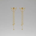 925 Silver Needle Blue Purple Butterfly Long Tassel Earrings For Women Jewelry 2026 Trending New Korean Crystal Drop Earrings mbzr