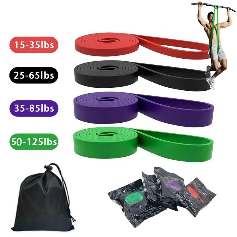 4pcs Pull Up Assistance Bands 4-Level Resistance Bands for Working Out Gym Exercise Bands for Full-Body Training Fitness mbzr