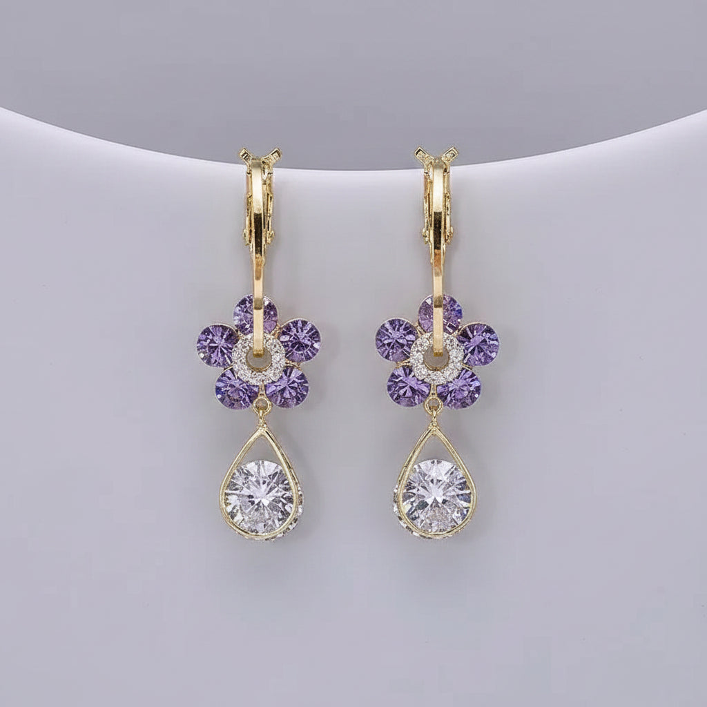 925 Silver Needle Blue Purple Butterfly Long Tassel Earrings For Women Jewelry 2026 Trending New Korean Crystal Drop Earrings mbzr