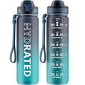 Water Bottle with Straw, 32oz Motivational Water Bottles with Time Marker to Drink, Tritan BPA Free, 1L Sports Water Bottle wit mbzr