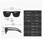Square Polarized Sunglasses for Men and Women Lightweight Frame Sun Glasses with UV Protection mbzr
