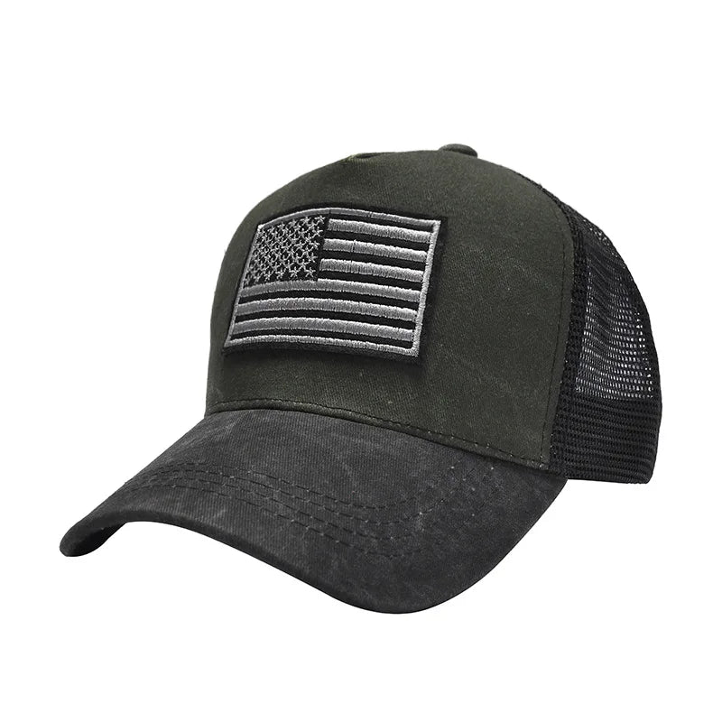 Fashion Cotton Tactical Fashion Baseball Cap Usa American Flag Outdoor Unisex Hats