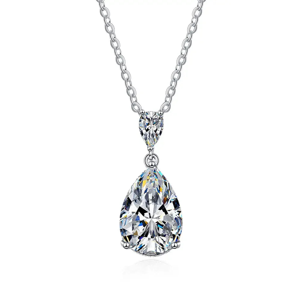 New 925 Sterling Silver VVS1 Moissanite Necklace Heart Pendant Chain Fine Jewelry for Woman Wedding Sparkling Classic party gift