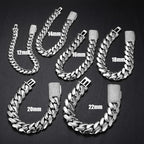 8/10/12/14mm Solid Stainless Steel Cuban Miami Link Chain Bracelets for Men Hip Hop Bling Iced out Rapper Jewelry