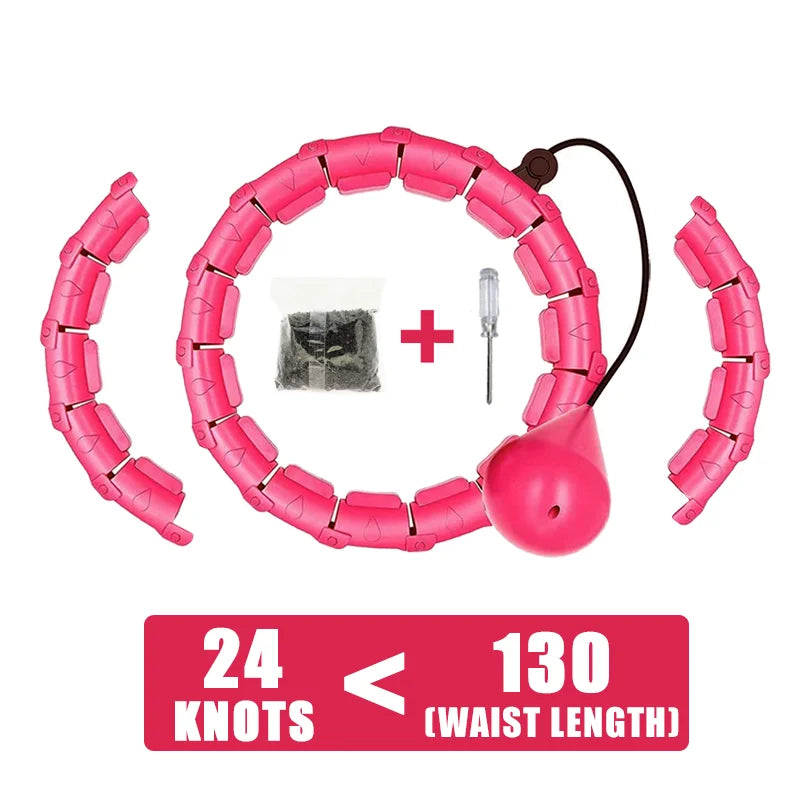 Weighted Fitness Circle Hoops for Adults Weight Loss Plus Size for Adults Smart Exercise 2 in 1 Adjustable with Detachable Knots mbzr
