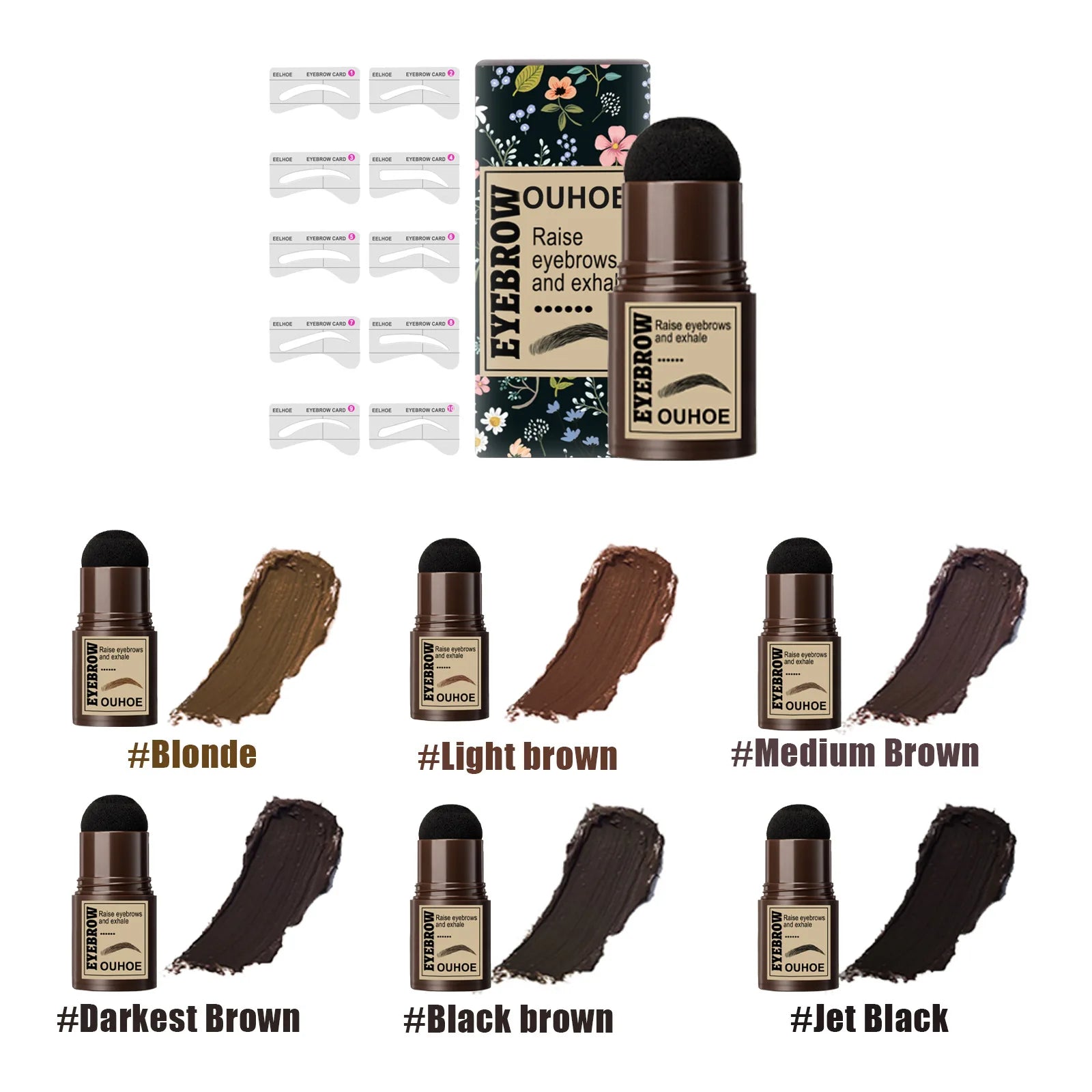 Seal Eyebrow Powder Stick Eyebrow Print Lazy Person Waterproof Sweat Proof No Shedding Makeup Hairline Shadow Powder mbzr