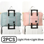 2 Pack Foldable Travel Duffel Bag for Airlines Carry on Bag Weekender Overnight Hospital Tote Bag Gym Duffel Bag Women Men mbzr