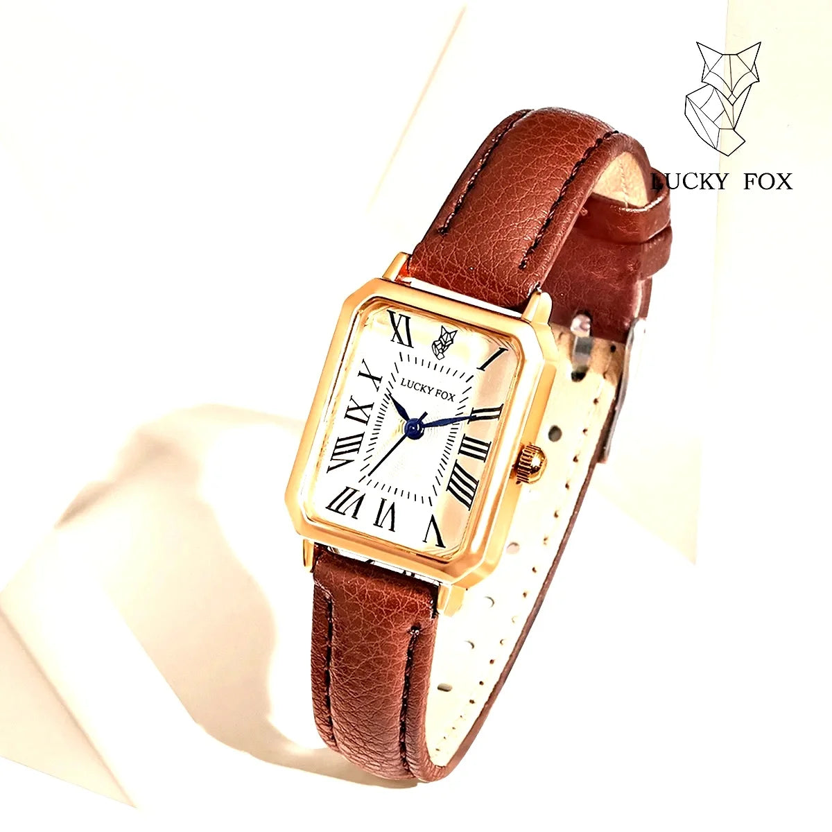 Fashion Retro Digital Dial Casual Watches Square Leather Strap Fashionable Clock Quartz Wristwatch for Women Gift mbzr