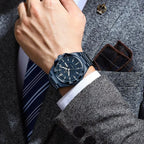 POEDAGAR Original Business Quartz Men Wristwatch High Quality Stainless Steel Waterproof Luminous Stylish Man Watch Date Week Fashion Casual Men's Watches