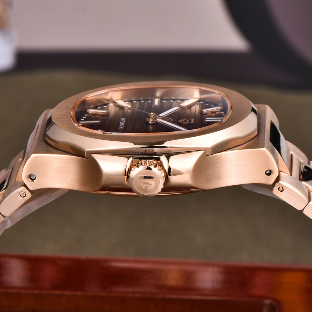 New Men's Watches PAGANI DESIGN Luxury Rose Gold Automatic Watch For Men Mechanical Wristwatch Waterproof AR Sapphire Clock 2026 EU Local Shipping