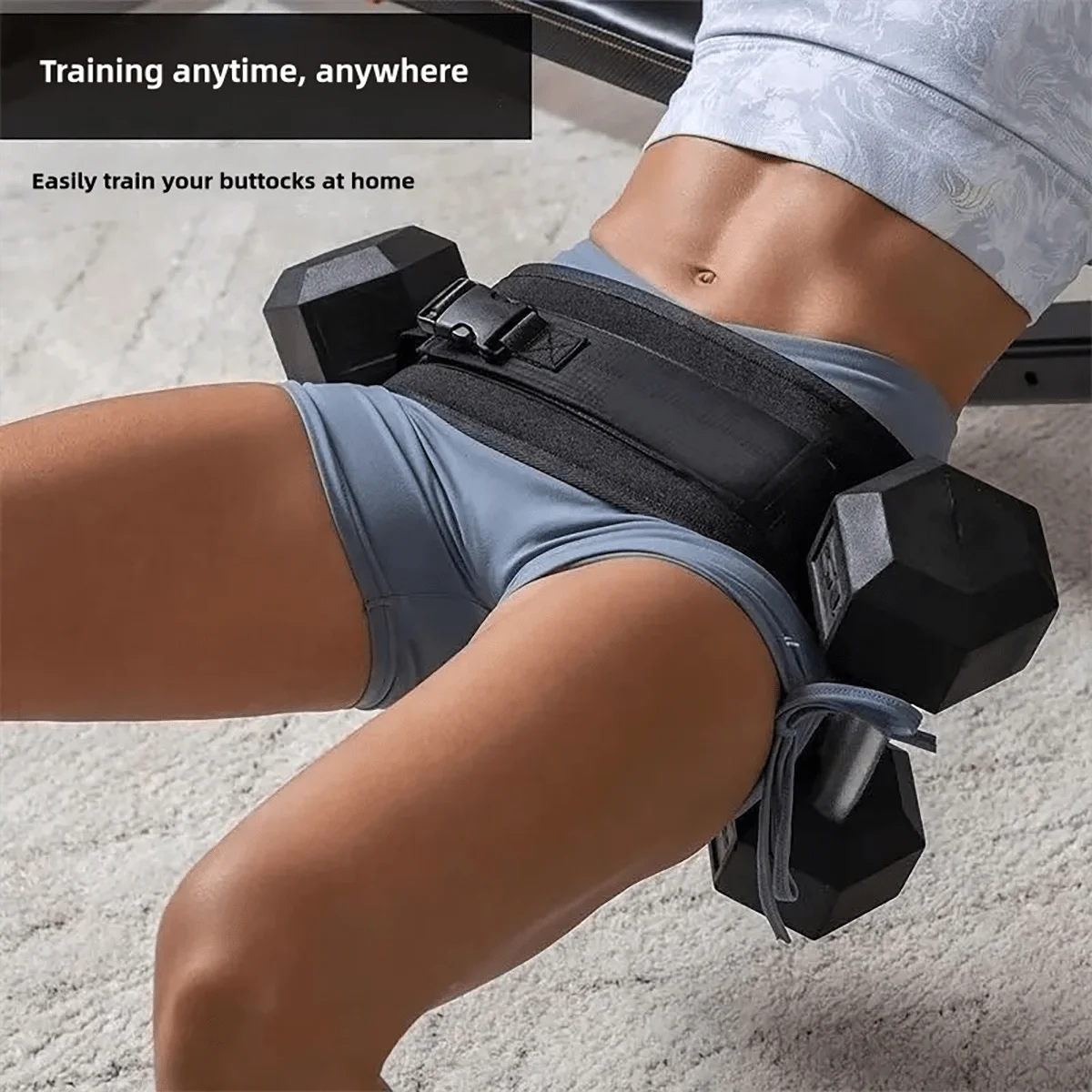 Glute Bridge Resistance Band, Dumbbell Glute Kickback Resistance Band, Portable Weighted Training Band, Unisex Booty Fitness Band, Dynamic Assistance Band, Fitness Accessories, Sports, Gym, Home Workout, Fitness Equipment, Ho mbzr