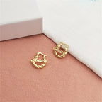 Personalized Mini Name Earring Custom Leter Hoop Earring 25mm Gold Stainless Steel Child Jewelry For Kids Women Birthday Girls
