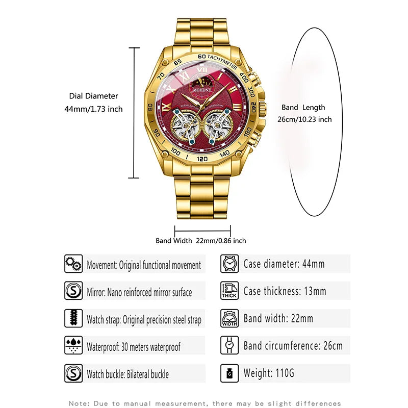 BINBOND Luxury Men Quartz Watches Fashion Concept Decorative Dial Casual Military Sports Wristwatch Waterproof Men's Clock mbzr