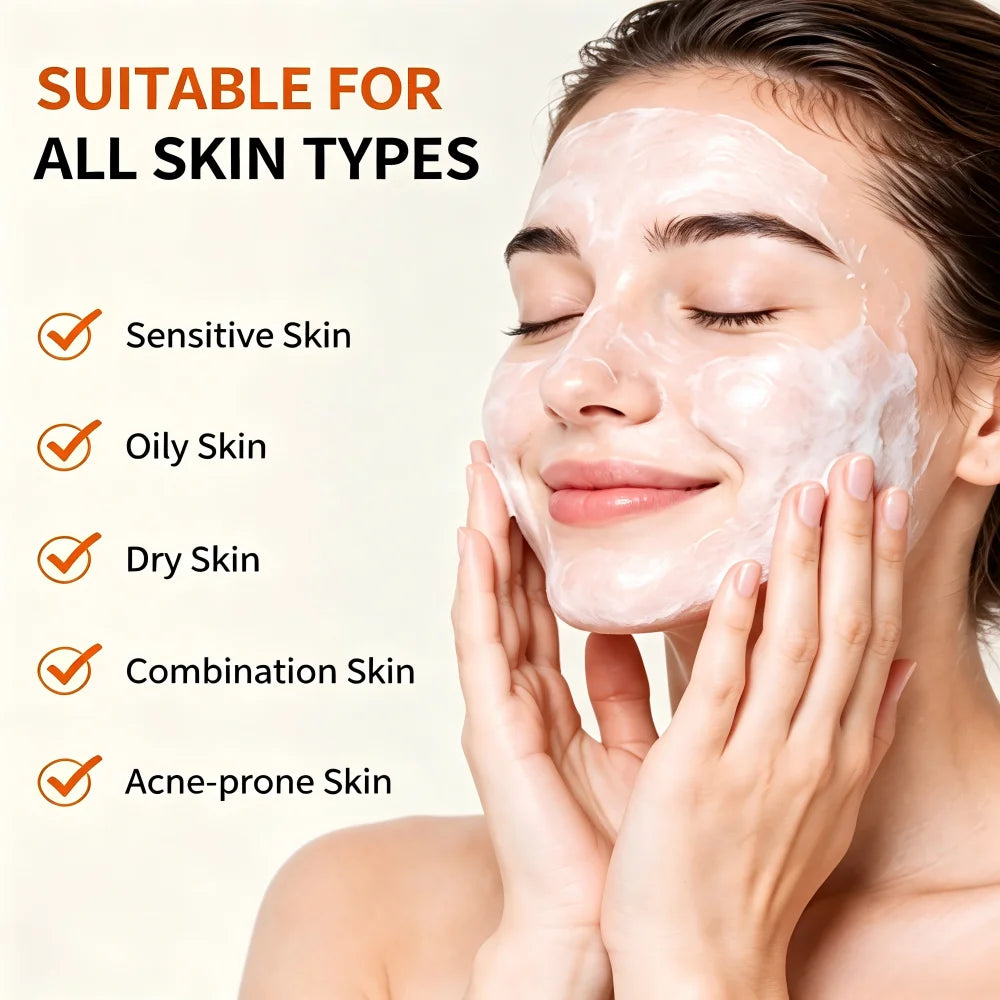 150ml Turmeric Vitamin C Cleanser Foam Gentle Face Wash Brightening Moisturizing Cleanser for Deep Pore Cleansing Skin Care mbzr