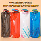 Outdoor Cycling Sports Water Bottle - Mountaineering Portable Water Cup - PE Plastic Folding Water Bag - Gift Promotion Water mbzr