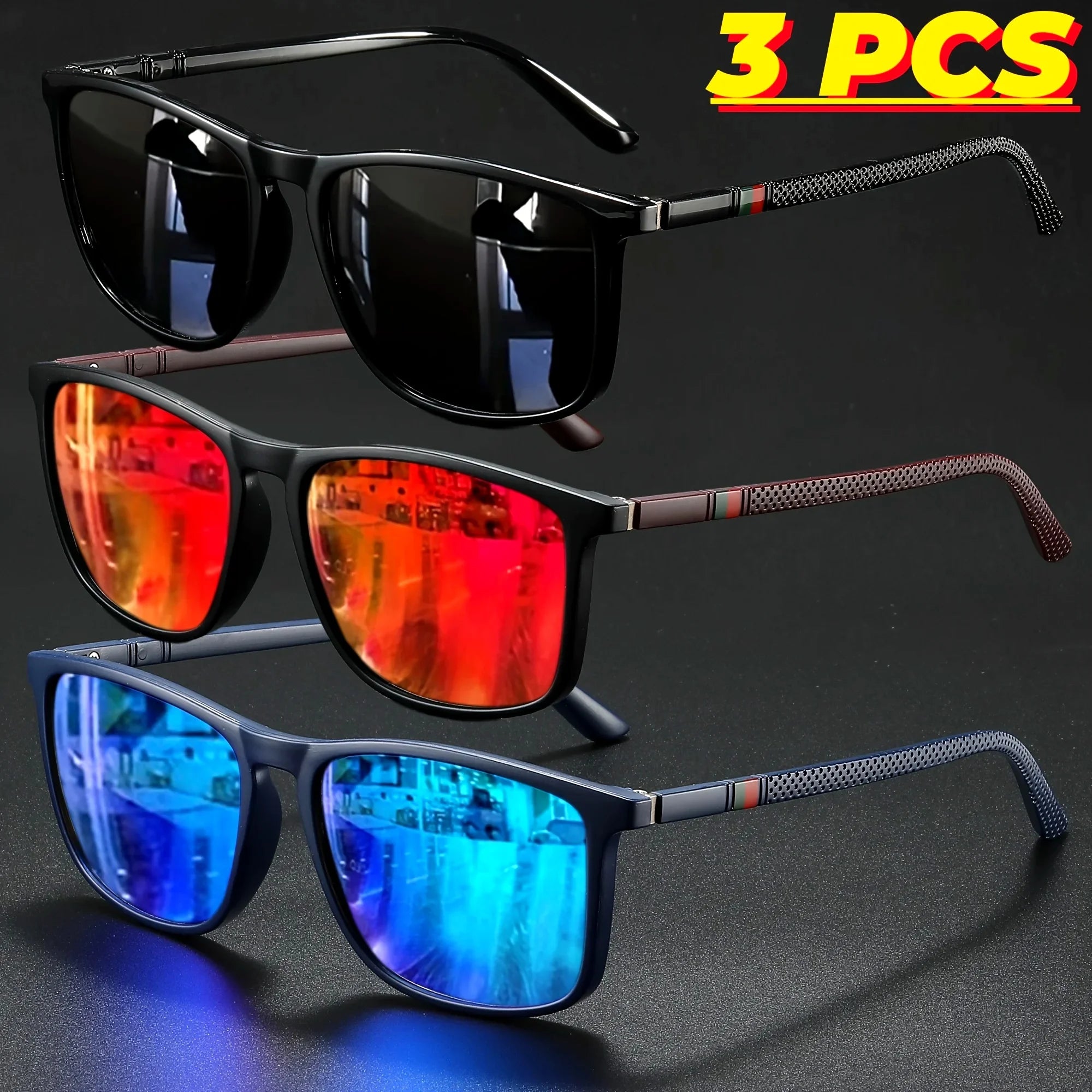 2025 Square Polarized Protective Sunglasses Anti Glare Sun Shades For Summer Party Vacation Travel Driving Fishing UV400