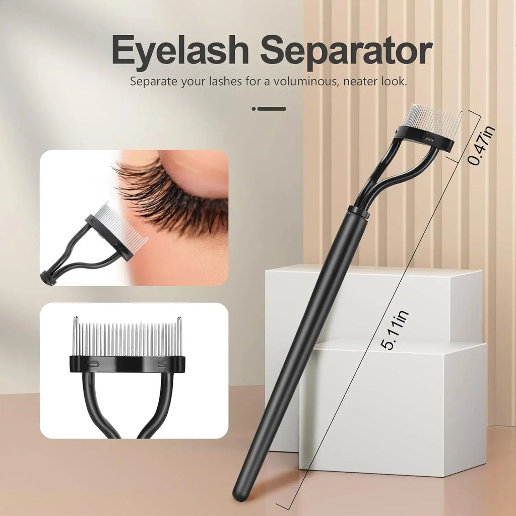 Eyelash Comb Set Lash Separator & Brow Brush for Precise Eye Makeup, 4 Pieces mbzr