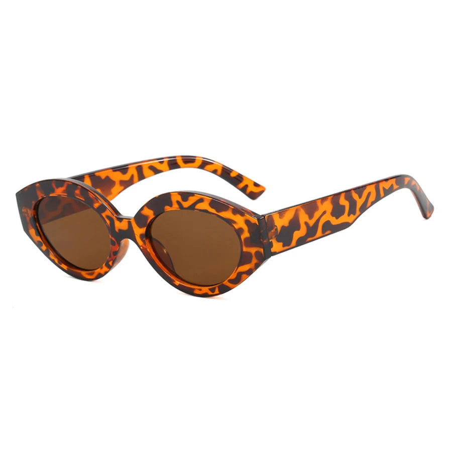 Fashion Cat Eye Sunglasses Women 2026 Ins Popular Vintage Punk Oval Sun Glasses Female Trending Shades Multicolour Eyewear UV400