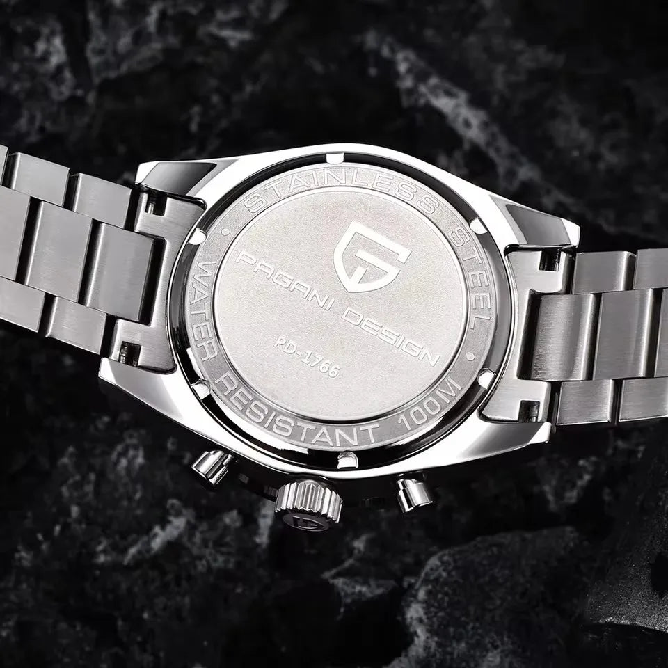 PAGANI DESIGN Retro Luxury Quartz Men Watch Japan Movt 316L All Steel Chronograph Sapphire Mirror Luminous Waterproof Man Watch