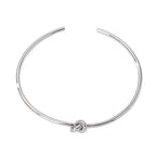 Minar Minimalist Hollow Out Knotted Open Adjustable Torques for Women Female 18K Gold Silver PVD Plated Stainless Steel Choker