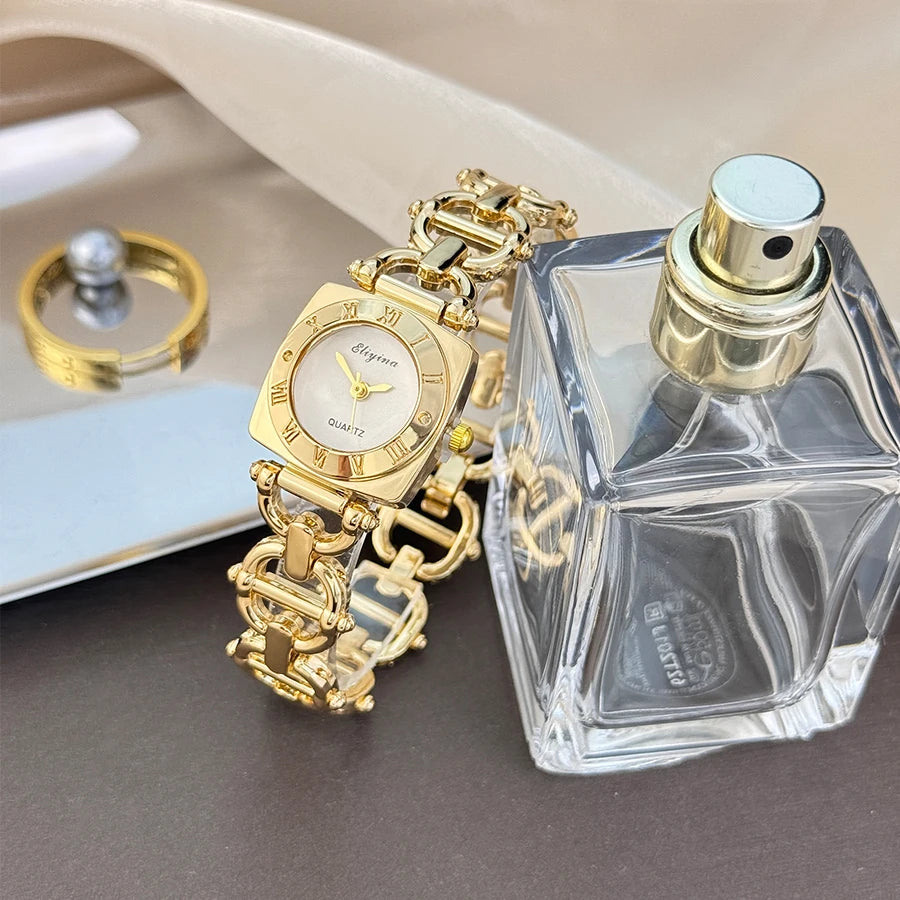 Elegant Square Women Watches Fashion Bracelet Band Ladies Quartz Wristwatches Reloj Mujer Girls Clock Gift