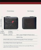 1pc faux Leather Wallet Premium Retro Letter Embossed Design Zipper Closure mbzr