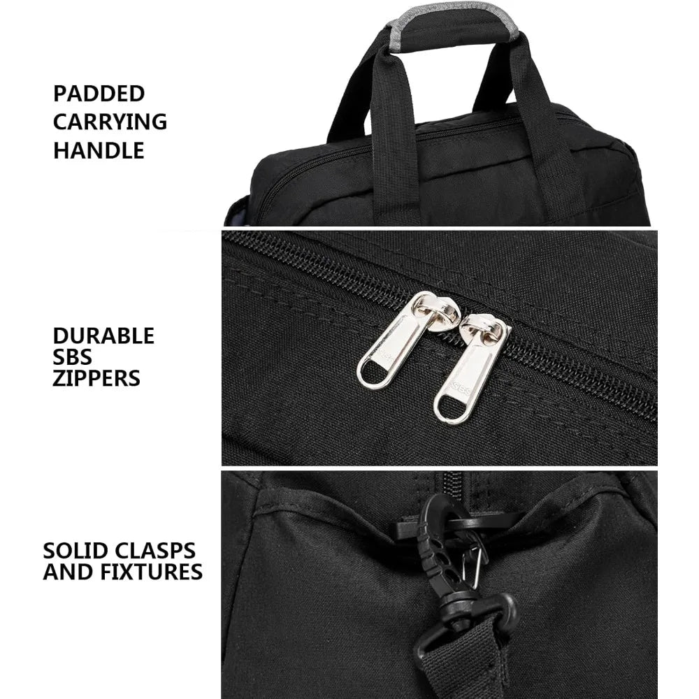 14 inch Small Gym Bag for Women & Men, Mini Duffel Bag for Travel Sports Lightweight Carry On Bag, Black mbzr