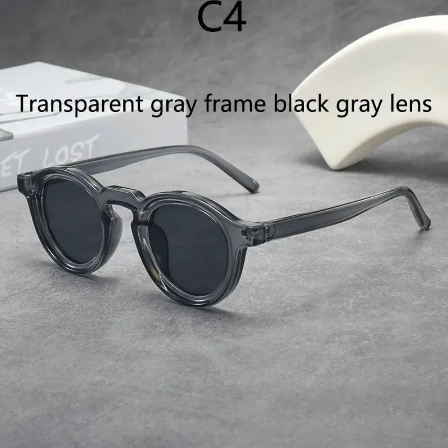 2025 Retro Thick Framed Oval Sunglasses For Men American Style Gray Eyewear Retro Leopard Print Glasses UV400 Prescription