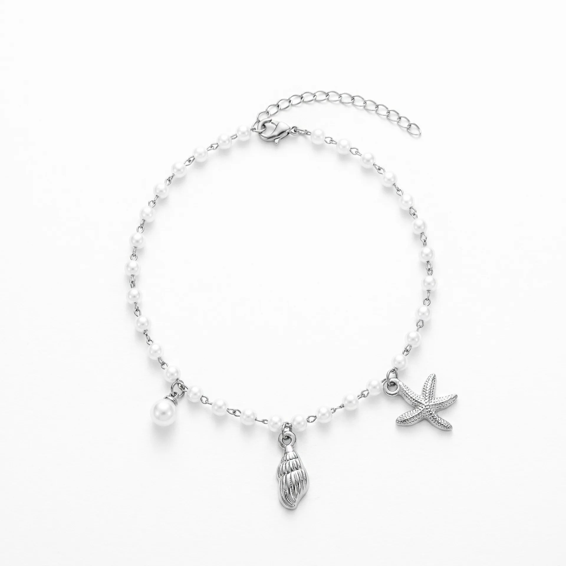 Women's stainless steel 18K gold bracelet that does not fade for a long time   fashionable heart shaped cross and starfish bracelet   luxury