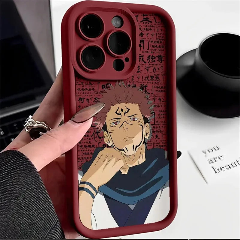Anime Jujutsu Kaisen Phone Case For IPhone 17 16 15 14 13 12 11 pro 16 plus Cover