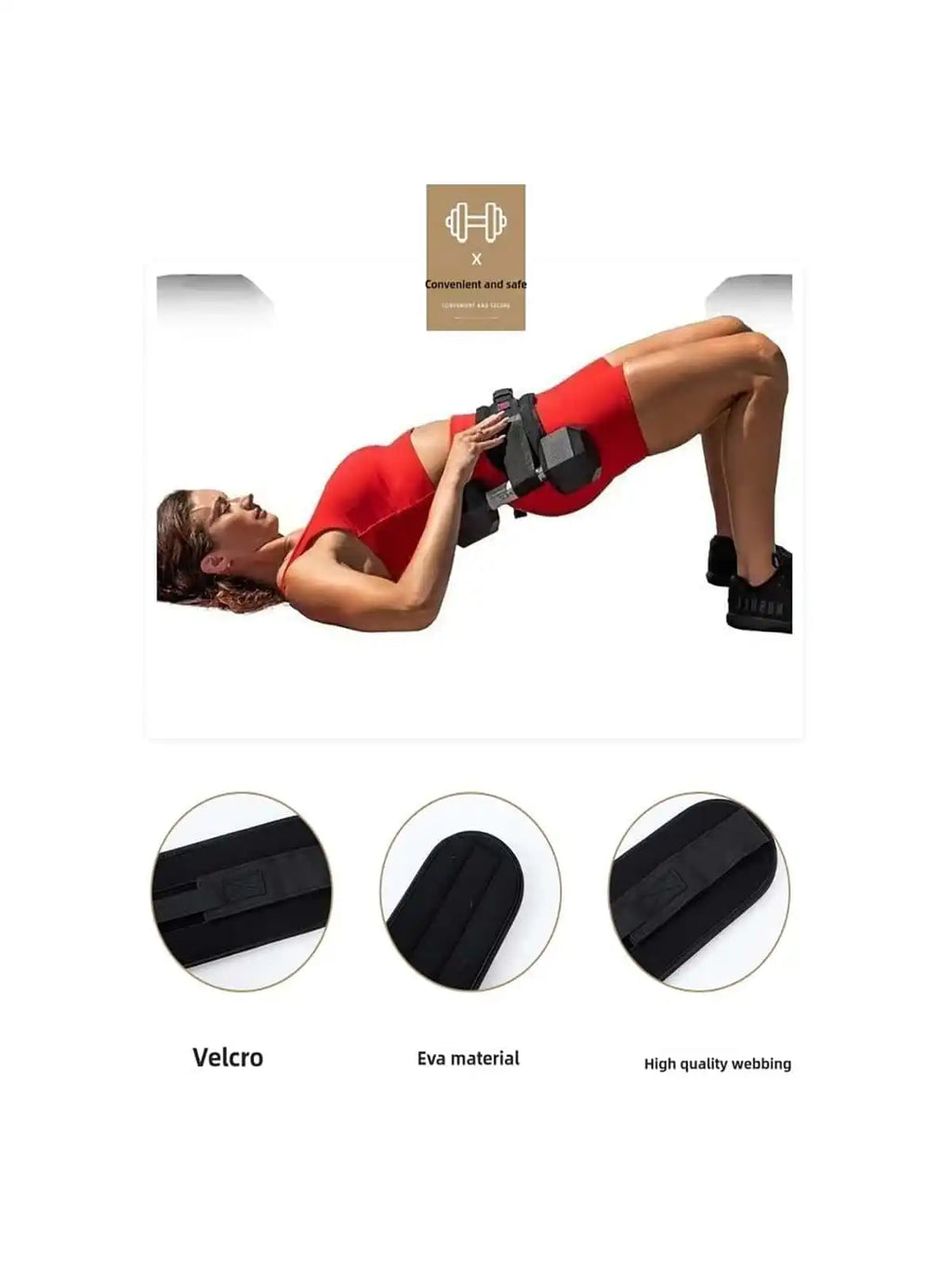 Glute Bridge Resistance Band, Dumbbell Glute Kickback Resistance Band, Portable Weighted Training Band, Unisex Booty Fitness Band, Dynamic Assistance Band, Fitness Accessories, Sports, Gym, Home Workout, Fitness Equipment, Ho mbzr