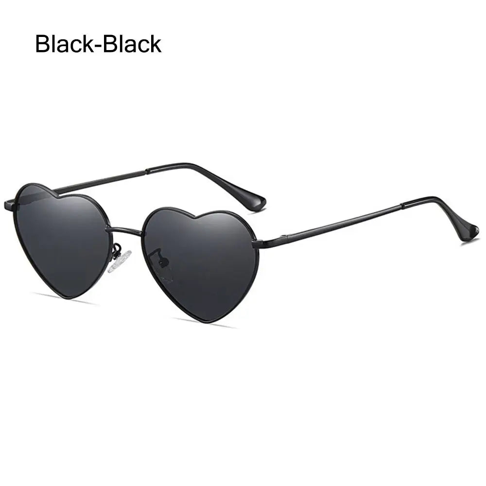 Trendy Heart-Shaped Glasses Women Heart Sunglasses Vintage Metal Frame Polarized Sun Glasses UV400 Eyewear