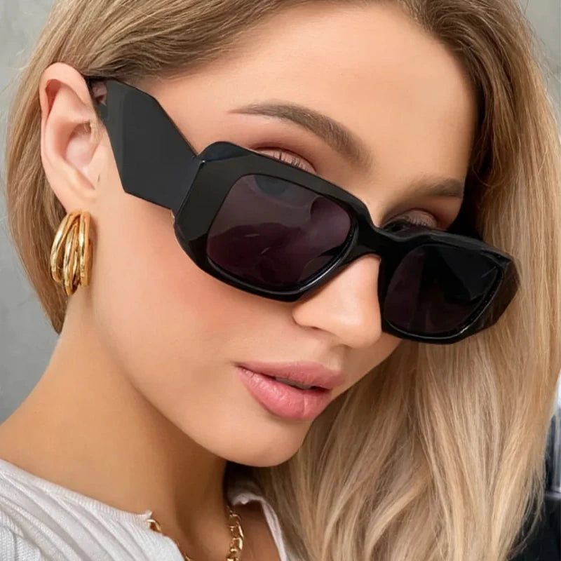 Vintage Brand Fashion Small Square Casual Sunglasses for Women Retro Unique Legs Eyewear UV400 Sun Glasses Ideal for Outdoor Travel Daily Wear Beach Trips Driving and All Kinds of Summer Outdoor Activities